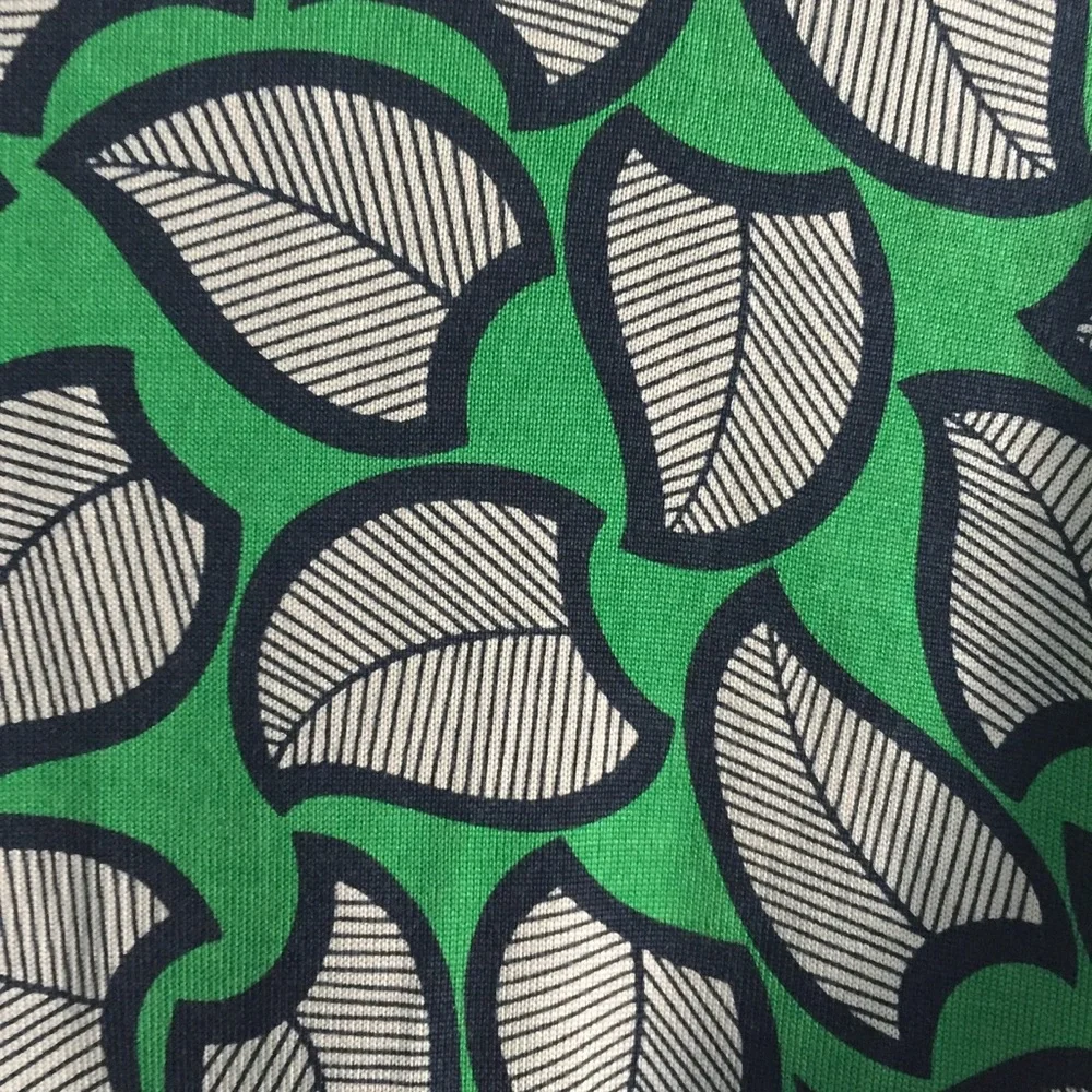 Diane Von Furstenberg DVF Reina Silk Tunic Dress Green Leaf Print Mini Size 6 - Picture 3 of 13